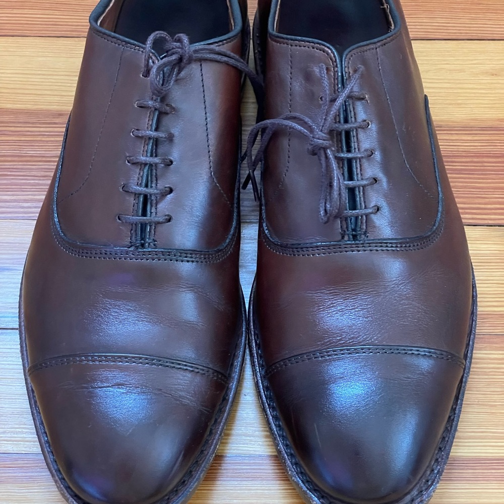 ALLEN EDMONDS Park Avenue Cap-toe Oxford Shoe - Dark Chili Size 10.5E